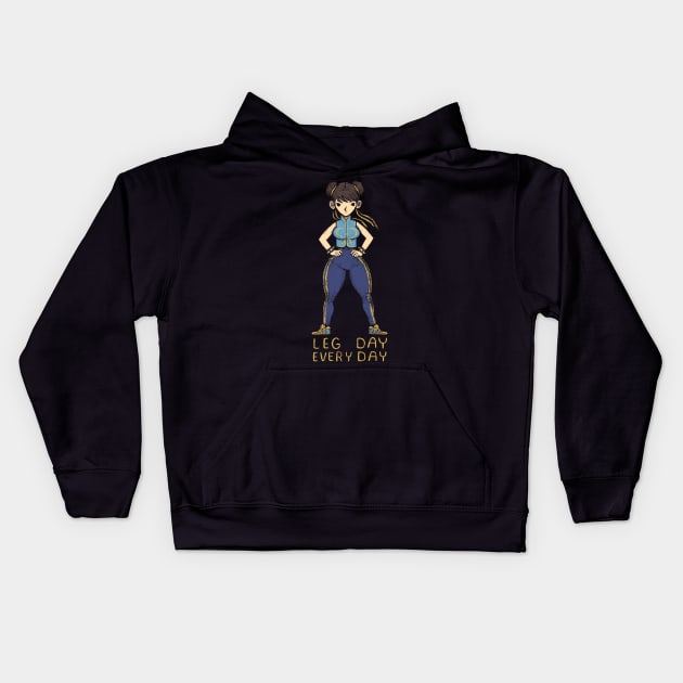 leg day every day Kids Hoodie by Louisros